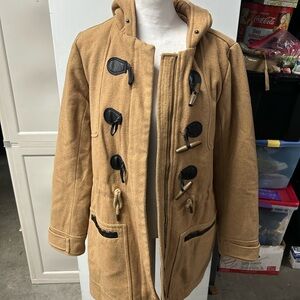 Abercrombie & Fitch Hooded Wool long coat jacket women’s size large